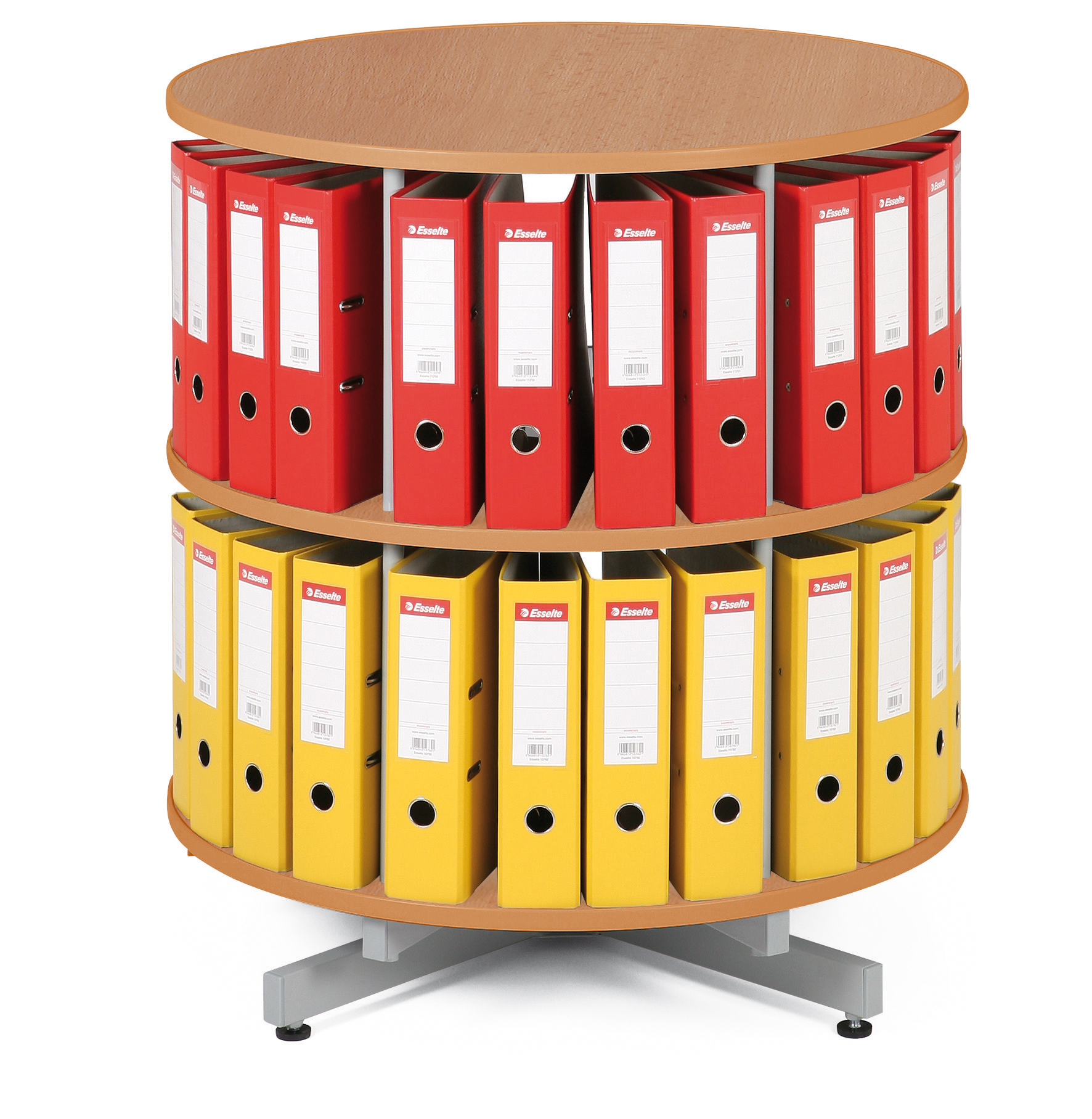 Archivační otočná skříň - 2 patra - šedá